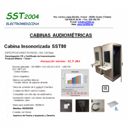 CABINAS AUDIOMETRÍA SST80 BASIC